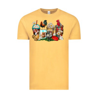 Vintage Mustard rooster coffee cups Vintage Tee - Zillion Design Studio