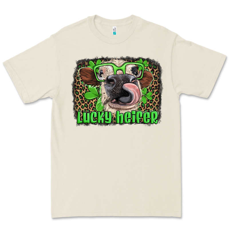 Lucky Heifer With Glasses St Patricks Premium Tee by Artiststas | Teevron