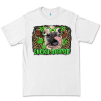 White lucky heifer with glasses st patricks Premium Tee - Artiststas