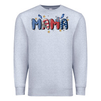 Heather Grey 4th july mama Premium Sweatshirt - MaliasSmallBusiness