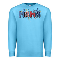 Ocean Blue 4th july mama Premium Sweatshirt - MaliasSmallBusiness