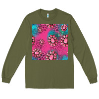 Army Green pink turquoise gemstoes seamless pattern Long Sleeve Tee - HRA Design Shop