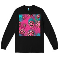 Black pink turquoise gemstoes seamless pattern Long Sleeve Tee - HRA Design Shop