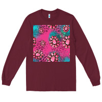 Burgundy pink turquoise gemstoes seamless pattern Long Sleeve Tee - HRA Design Shop