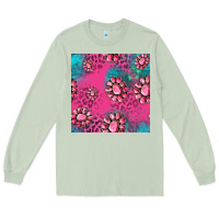 Matcha pink turquoise gemstoes seamless pattern Long Sleeve Tee - HRA Design Shop