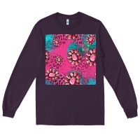 Plum pink turquoise gemstoes seamless pattern Long Sleeve Tee - HRA Design Shop