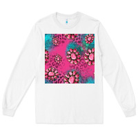 White pink turquoise gemstoes seamless pattern Long Sleeve Tee - HRA Design Shop