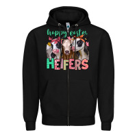 Black happy easter heifers Zipper Hoodie - Jasminsmagicworld
