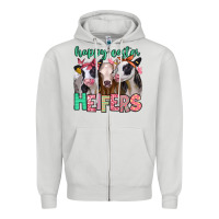 Dove Grey happy easter heifers Zipper Hoodie - Jasminsmagicworld