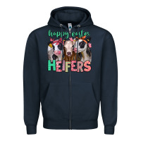 Navy happy easter heifers Zipper Hoodie - Jasminsmagicworld
