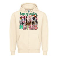 Sandshell happy easter heifers Zipper Hoodie - Jasminsmagicworld