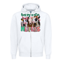White happy easter heifers Zipper Hoodie - Jasminsmagicworld