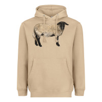 Mushroom Suffolk Sheep Heavyweight Hoodie - LillyAllenDesigns