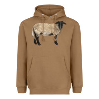 Toasted Coconut Suffolk Sheep Heavyweight Hoodie - LillyAllenDesigns