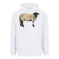 White Suffolk Sheep Heavyweight Hoodie - LillyAllenDesigns