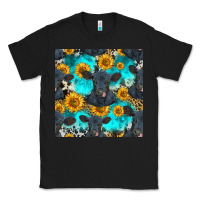 Black black angus and sunflowers seamless pattern Classic Tee - HRA Design Shop
