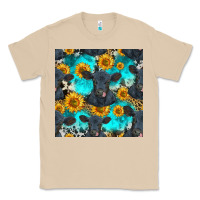 Mushroom black angus and sunflowers seamless pattern Classic Tee - HRA Design Shop