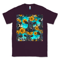 Plum black angus and sunflowers seamless pattern Classic Tee - HRA Design Shop