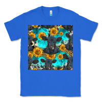 True Royal black angus and sunflowers seamless pattern Classic Tee - HRA Design Shop