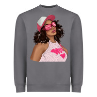 Storm pink sunglasses afro black girl Heavyweight Sweatshirt - texasbilliewilder