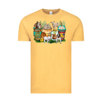Vintage Mustard goats coffee cups Vintage Tee - Zillion Design Studio