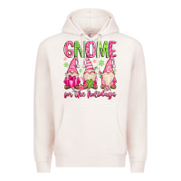 Pale Pink gnome for the holidays Premium Hoodie - MaliasSmallBusiness