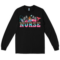 Black nurse with race and  equipment Long Sleeve Tee - AdoDesignShop