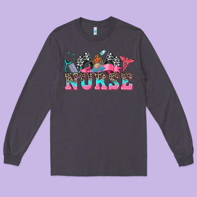 Nurse With Race And  Equipment Long Sleeve Tee Designed By Adodesignshop