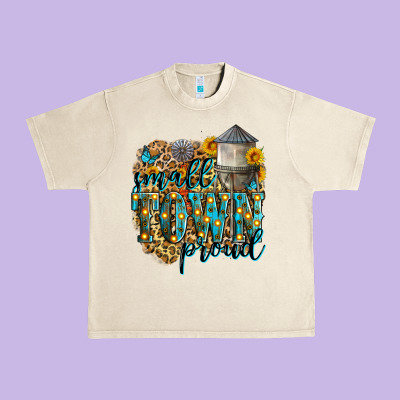 Small Town Proud Urban Heavy Tee Designed By Zillion Design Studio