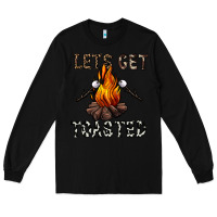 Black lets get toasted Long Sleeve Tee - CowhideDigitalArt