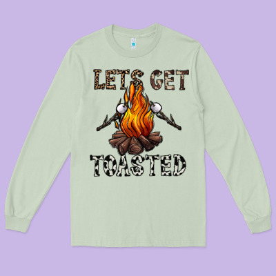Lets Get Toasted Long Sleeve Tee Designed By Cowhidedigitalart