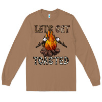 Toasted Coconut lets get toasted Long Sleeve Tee - CowhideDigitalArt