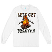 White lets get toasted Long Sleeve Tee - CowhideDigitalArt