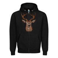 Black deer Zipper Hoodie - JahusDesignShop