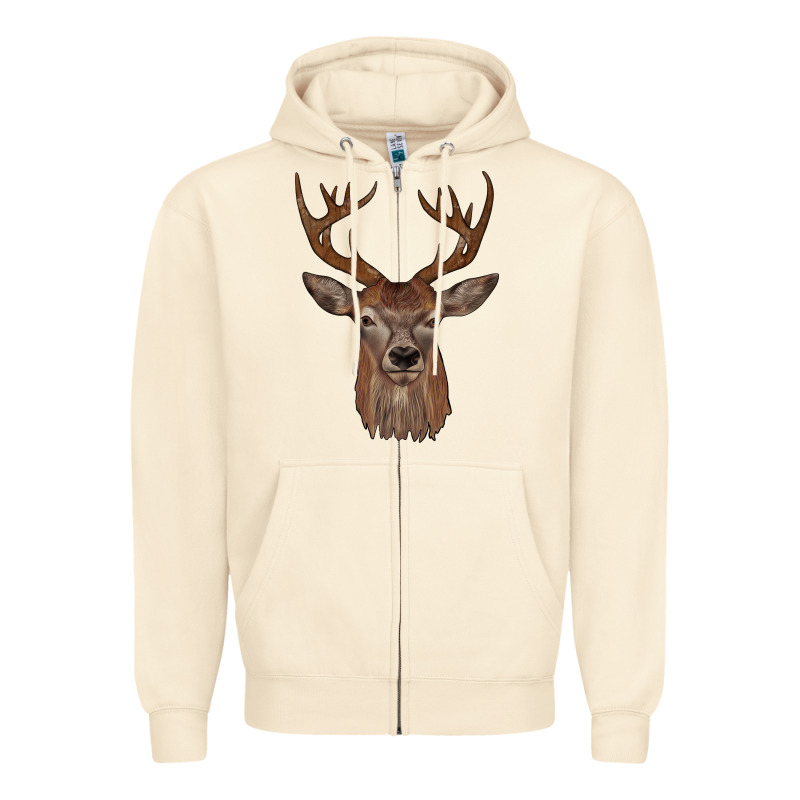 Deer Zipper Hoodie by JahusDesignShop | Teevron