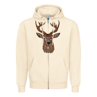 Sandshell deer Zipper Hoodie - JahusDesignShop