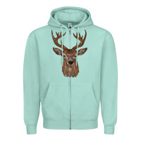 Seafoam deer Zipper Hoodie - JahusDesignShop