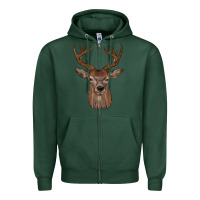 Sports Green deer Zipper Hoodie - JahusDesignShop