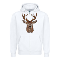 White deer Zipper Hoodie - JahusDesignShop
