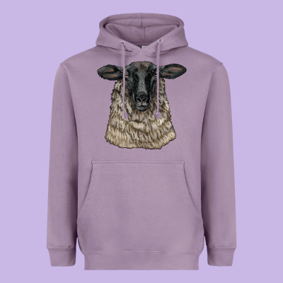 Suffolk Sheep Head Heavyweight Hoodie Designed By Lillyallendesigns