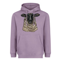 Lavender Suffolk Sheep Head Heavyweight Hoodie - LillyAllenDesigns