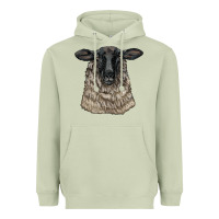 Matcha Suffolk Sheep Head Heavyweight Hoodie - LillyAllenDesigns