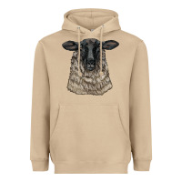 Mushroom Suffolk Sheep Head Heavyweight Hoodie - LillyAllenDesigns