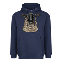 Navy Suffolk Sheep Head Heavyweight Hoodie - LillyAllenDesigns