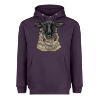 Plum Suffolk Sheep Head Heavyweight Hoodie - LillyAllenDesigns