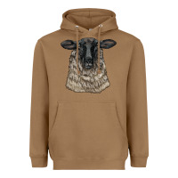 Toasted Coconut Suffolk Sheep Head Heavyweight Hoodie - LillyAllenDesigns