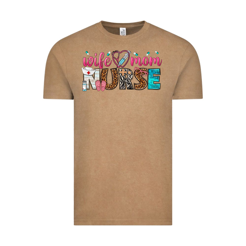 Wife Mom Nurse Vintage Tee by texasbilliewilder | Teevron