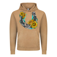Vintage Camel horseshoe cowhide and sunflowers Vintage Hoodie - texasbilliewilder