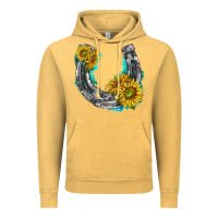 Vintage Mustard horseshoe cowhide and sunflowers Vintage Hoodie - texasbilliewilder