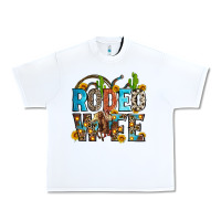 White rodeo wife Urban Heavy Tee - Zillion Design Studio